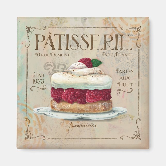 Patisserie Magnet, "Frambosier" Magnet (Front)