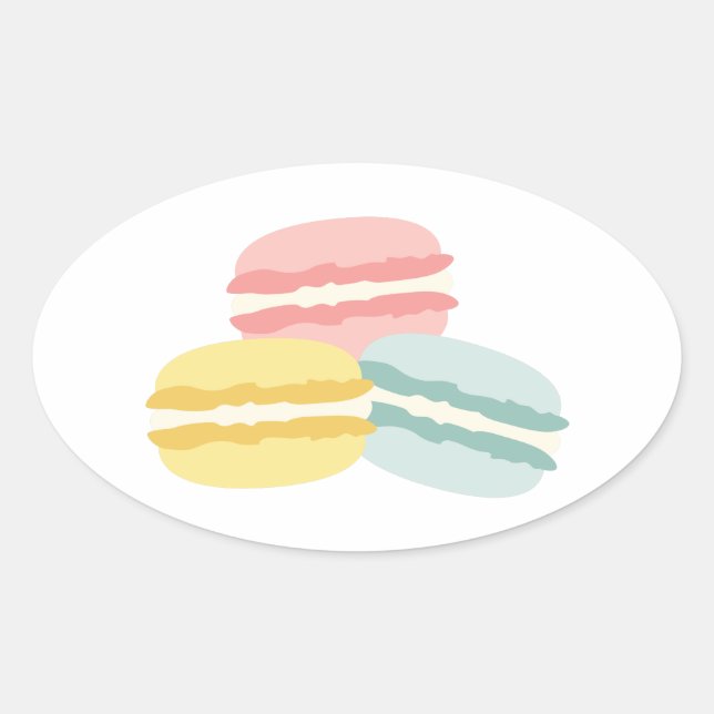 Patisserie Sweet Cake Oval Sticker (Front)