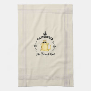 Patisserie "The French Cat" Tea Towel