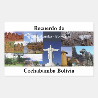 Pativo recoerdo de Cochabamba Boilivia Rectangular Sticker