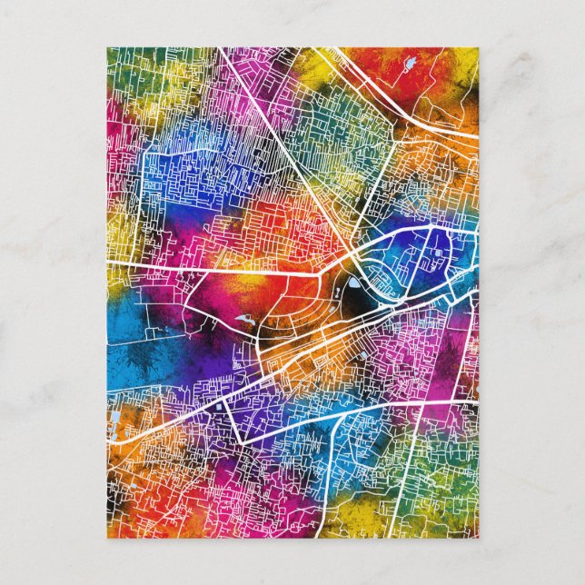 Patna Bihar City Map Postcard (Front)