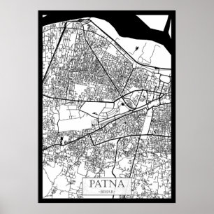 Patna Bihar City Map Poster