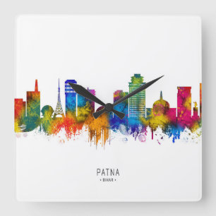 Patna Bihar Skyline Square Wall Clock