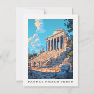Patras Roman Odeon Greece Travel Postcard
