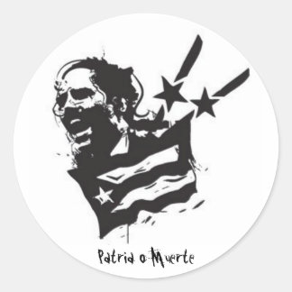 Patria o Muerte Classic Round Sticker