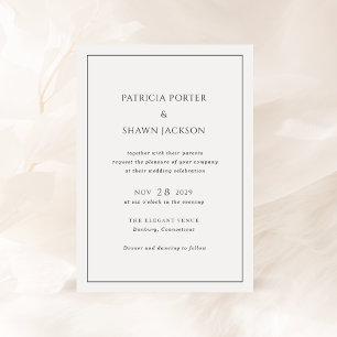Patricia Classic Elegant Wedding Invitation