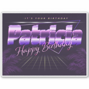 Patricia Name Vorname retro Sticker Geburtstag