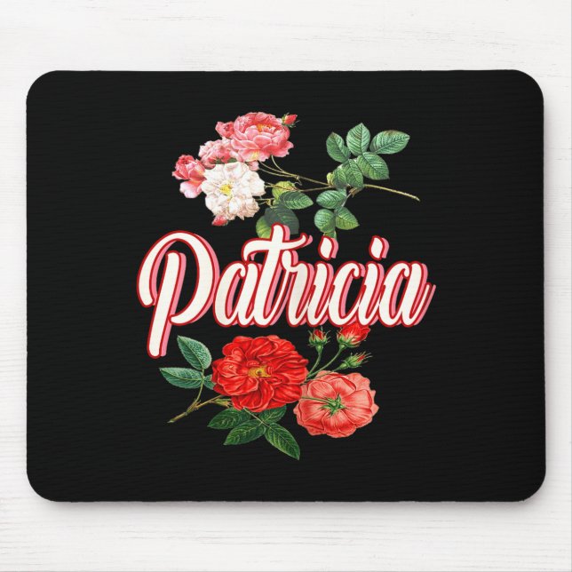 Patricia Name With Flowers  Mouse Pad (Front)