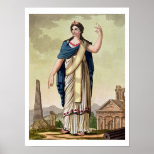 Patrician Woman, No. 26 from 'Antique Rome', engra Poster