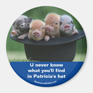 Patricia's hat magnet