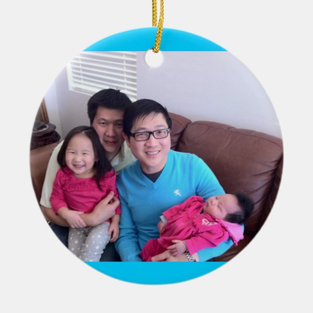 Patrick and Dominic Ceramic Ornament (Front)