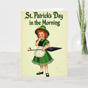 Patrick Day Girl Morning Card