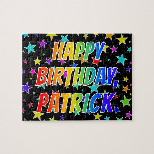 "PATRICK" First Name, Fun "HAPPY BIRTHDAY" Jigsaw Puzzle (Horizontal)