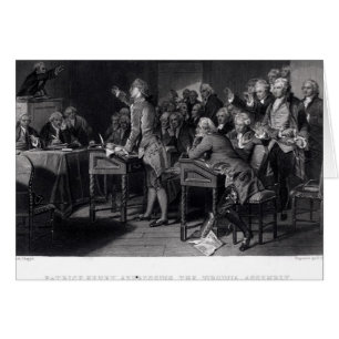 Patrick Henry addressing the Virginia Assembly