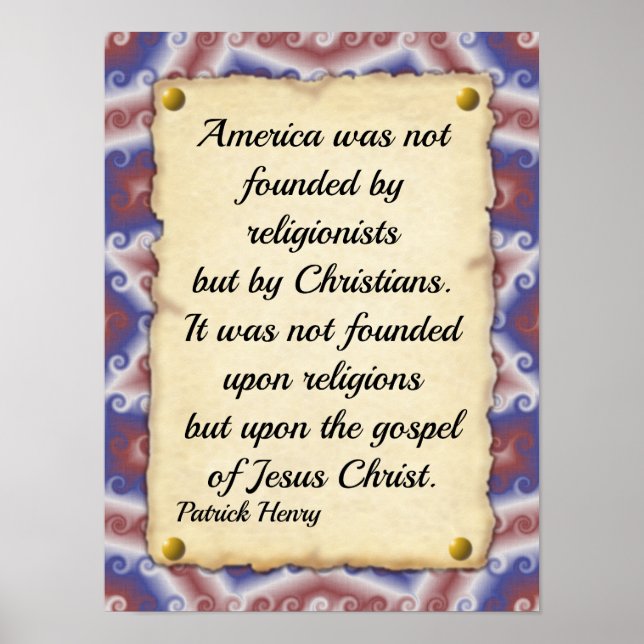 Patrick Henry America Quote Poster (Front)