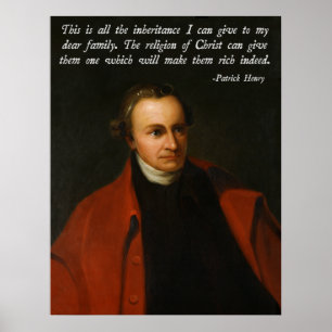 Patrick Henry Jesus Quote Poster