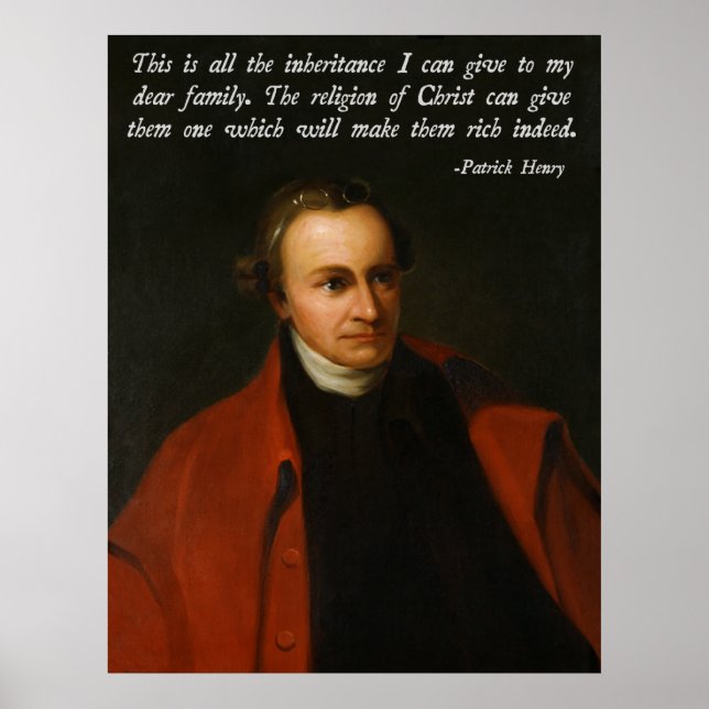 Patrick Henry Jesus Quote Poster (Front)