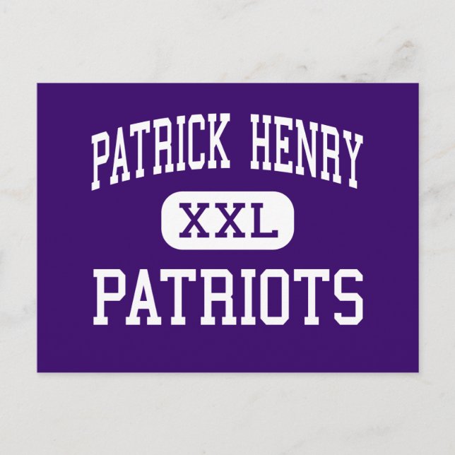 Patrick Henry - Patriots - High - Roanoke Virginia Postcard (Front)