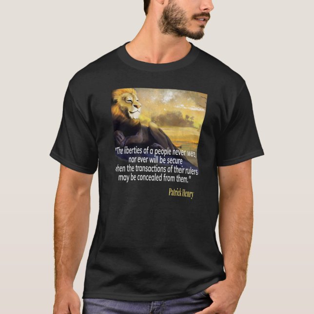Patrick Henry quote T-Shirt (Front)