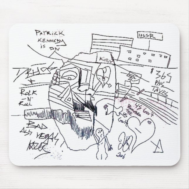 patrick kennedy print mouse pad (Front)