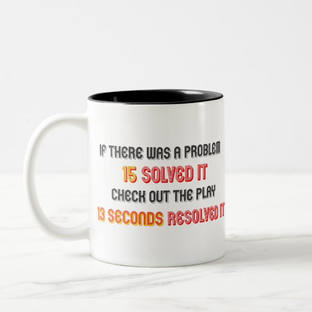 Patrick Mahomes Thirteen Seconds Two-Tone Coffee Mug (Left)