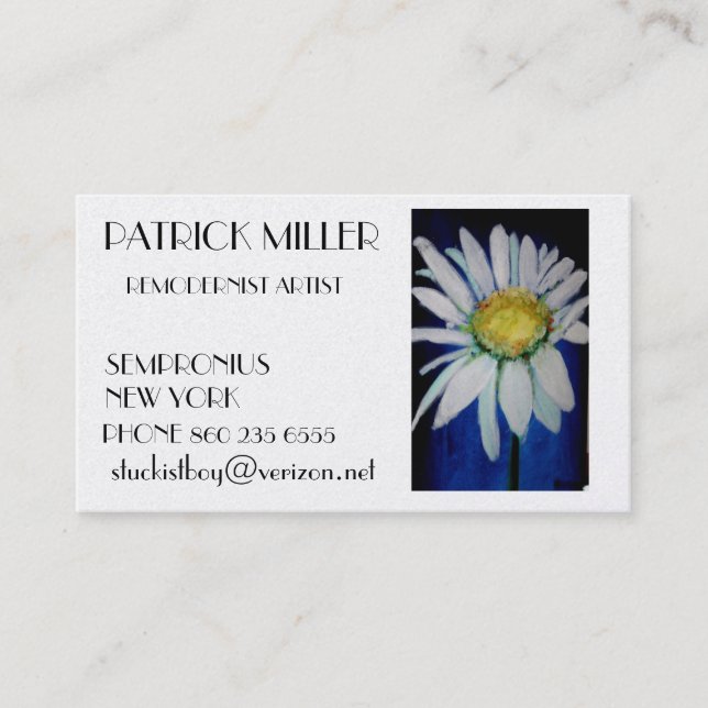 PATRICK MILLER BUSINESS CARD (Front)