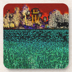 Patrick Ranch, Chico, CA (In Red and Green) Coaster