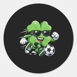 Patrick Soccer Shamrock Drip Sport Love Patrick's  Classic Round Sticker