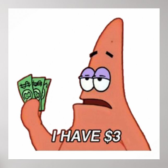 patrick star meme poster (Front)