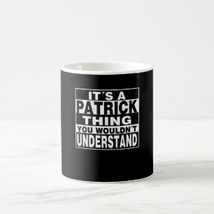 PATRICK Surname Personalised Gift Coffee Mug
