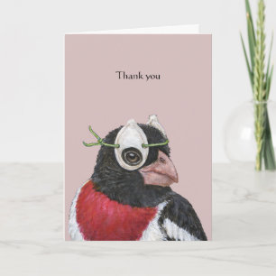 Patrick the rose-breasted grosbeak thank you card