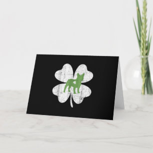 Patricks Day Boston Terrier Dog Lover Shamrock Holiday Card