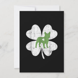 Patricks Day Boston Terrier Dog Lover Shamrock Thank You Card