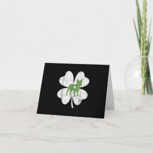 Patricks Day Boston Terrier Dog Lover Shamrock Thank You Card