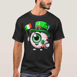 Patrick'S Day Eyeballs Shamrock Ophthalmologist Ey T-Shirt