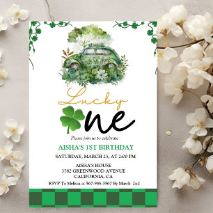 Patrick's Day First Birthday Party Lucky One Party Invitation