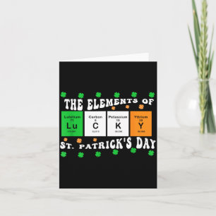 Patricks Day Funny Elements Of Lucky Periodic Tabl Card