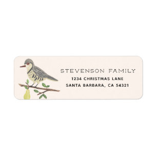 Patridge in a Pear Tree Return Address Label
