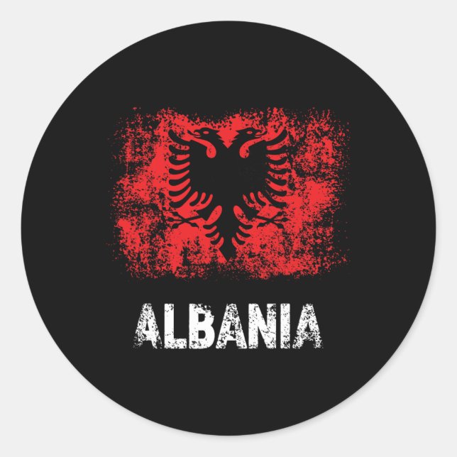 Patriot Albania Independence Day Albanian Flag  Classic Round Sticker (Front)