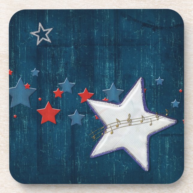 Patriot Americana Mixed Media Coaster (Front)