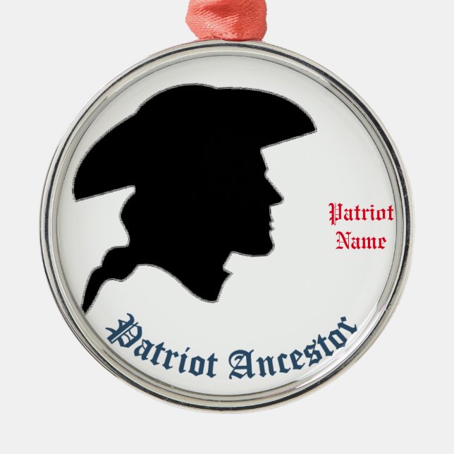 Patriot Ancestor Metal Ornament (Front)
