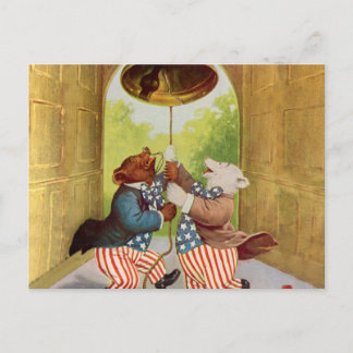 Patriot Bears Ring the Liberty Bell Postcard