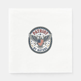 Patriot By Nature Patriotic Bold Patriotic Attitud Napkin
