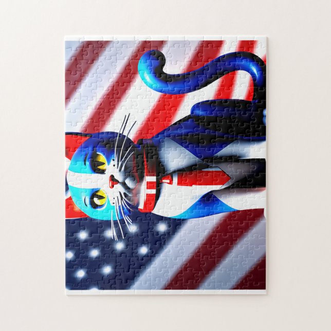 Patriot Cat Puzzle (Vertical)