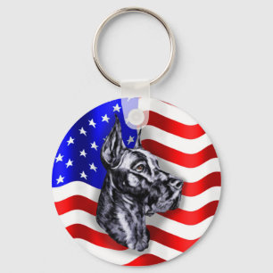 Patriot Dane Black Keychain