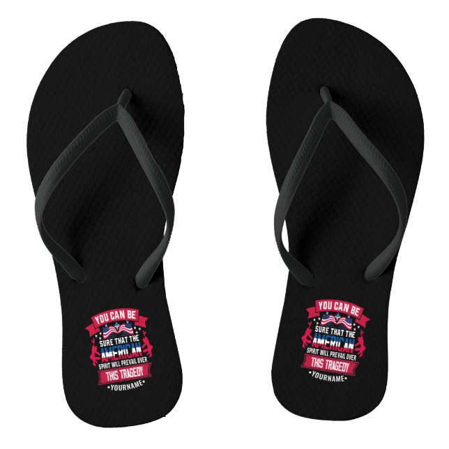 Patriot Day 9 11 American Spirit Thongs (Footbed)