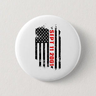 Patriot Day September 11th Vintage Flag 9 11 6 Cm Round Badge