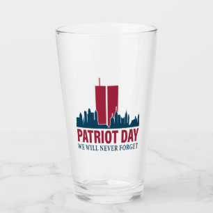 Patriot Day; We Will Never Forget Glass