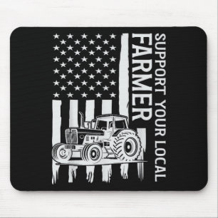 Patriot Farming Tractor USA Flag Farmer Father's D Mouse Pad