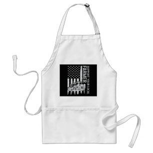 Patriot Farming Tractor USA Flag Farmer Father's D Standard Apron